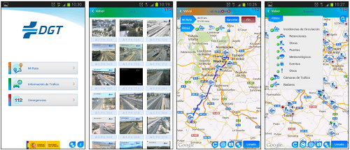 Imágenes de la App de la DGT